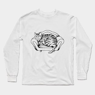 Tiger Cat Sofa Long Sleeve T-Shirt